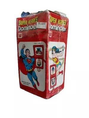 Vtg 1979 Super Heroes Dominoes DC Comics Whitman Batman Superman Flash Red Box • $30
