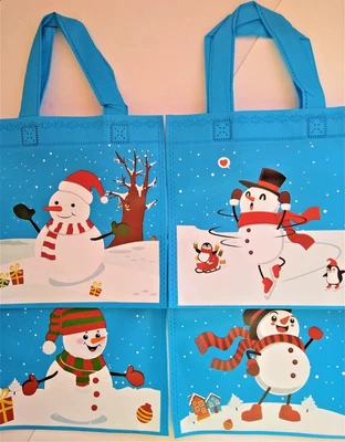 £1.99 • Buy Snowman Treat Bags Non Woven Festive Gift Bag - Stocking Filler Bags 8  X 8 