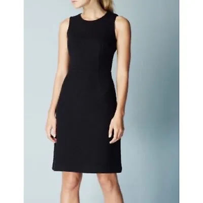 £32.45 • Buy Boden Audrey Square Jacquard Dress In Black  Sleeveless Size 10 R