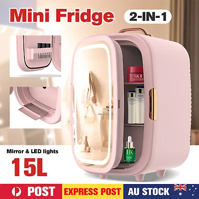 $115.90 • Buy 15L Mini Fridge Portable Car Makeup Refrigerator AC/DC Powered Cooler And Warmer