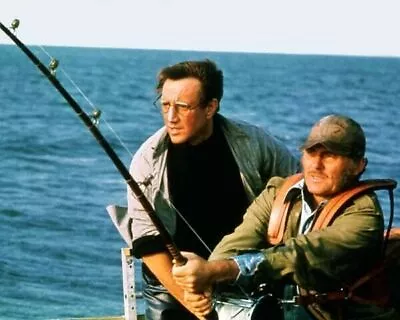 Jaws Robert Shaw Strapped In Chair Onboard Orca Holding Rod Roy Scheider 8x10 • $10.99