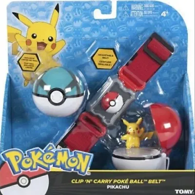 $23.99 • Buy Pokemon Clip 'N' Carry Poke Ball Belt  Pikachu 
