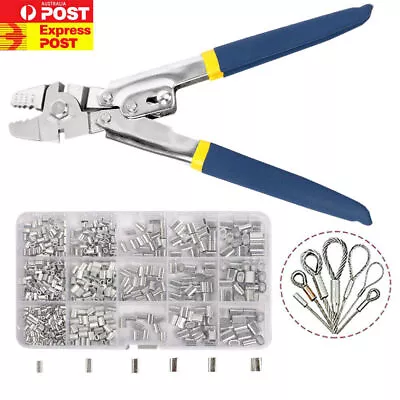 $41.49 • Buy Fishing Pliers Stainless Steel Wire Rope Swager Crimpers Tool Crimp Sleeves Set