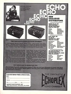 Vtg 1970s ECHOPLEX MAGAZINE PRINT AD Analog Tape Delay Effect Pinup Page • $12.79