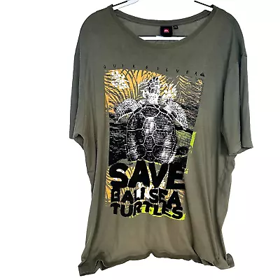 Quicksilver Army Green Short Sleeve T-Shirt Size XXL • $29.99