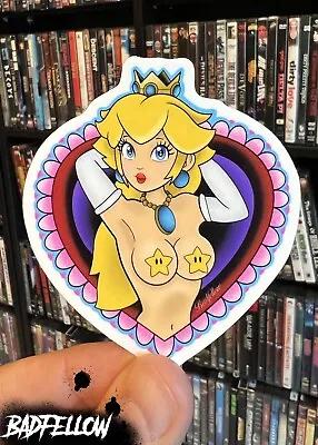 Princess Peach Sexy Sticker Mario Bros Vinyl Laptop Decal Bowser • $3