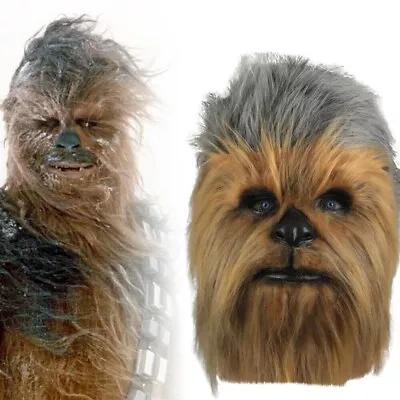 Cosplay Star Wars Chewbacca Mask Full Head Masquerade Mask Halloween Fancy Props • $25.86