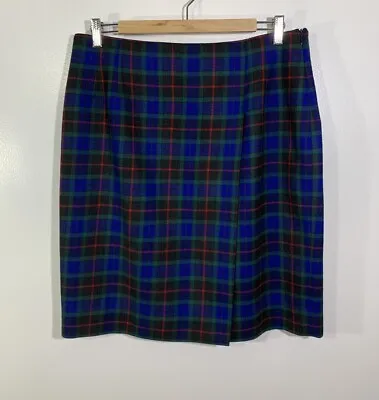 Vintage Skirt Talbots Wool Plaid Kilt Tartan 16 Petite • $26