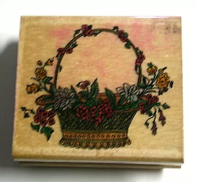 1995 Stamp Affair Stamp Scrapbooking PaperCrafts Floral Arbor Basket Wood Rubber • $3