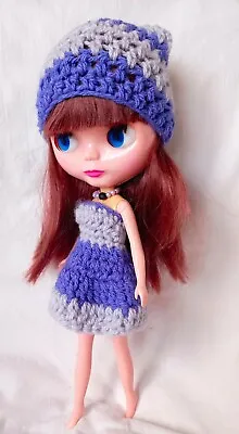 Handmade Outfit For Blythe Or Tangkou Doll. Accessories Clothes Dress Hat • £7.99