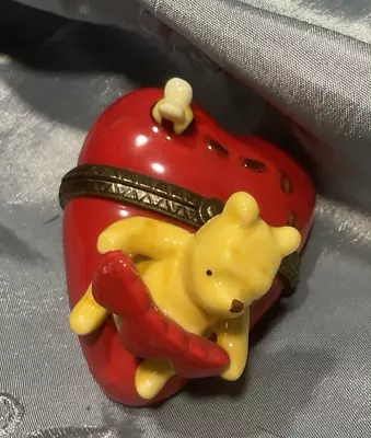 Disney Porcelain Classic Pooh Valentine Heart Trinket Box Midwest Cannon Falls • $28