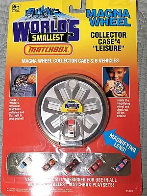 Matchbox Worlds Smallest Collectors Case #4  LEISURE  Cars 1990 Magna Wheel • $66.68