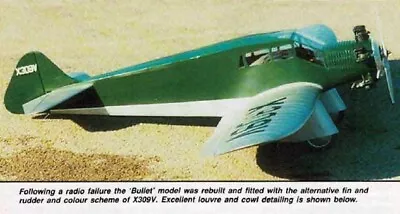 Alexander Bullet 63  Wingspan R/C Model Airplane Printed Plans & Templates • $25