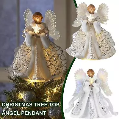 25cm Christmas Tree Topper Angel Fairy Festive Xmas Tree Top Ornament Decoration • $9.43