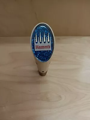 Vintage HAMM's BEER TAP Handle Hamms Draught Pull 4.5  Blue White Rare Crowns • $129.99