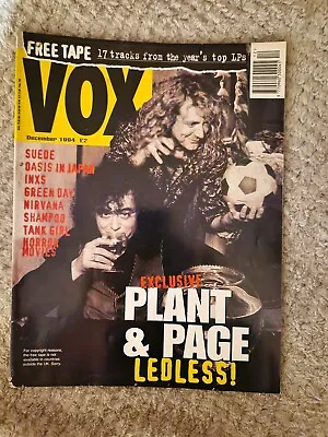 £6.95 • Buy Led Zep Page & Plant Cover VOX Magazine #51 Dec 1994~Suede~Inxs~Green Day