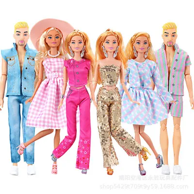 11.8'' Barbie The Movie Doll Margot Robbie Ken Collectible Dolls Wearing Outfits • £4.76