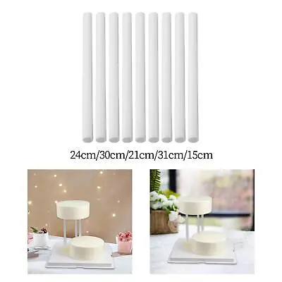 10 Pieces Cake Dowel Rod Home Birthday Easy To Use Cake Sticks Support Cake • £5.05