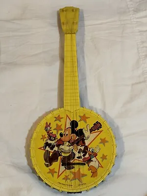 Vintage Mickey Mouse Banjo 21” Walt Disney Productions Carnival Toys RARE • $199.99