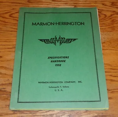 1958 Ford Truck Marmon Herrington All-Wheel Drive Models Specifications Handbook • $200