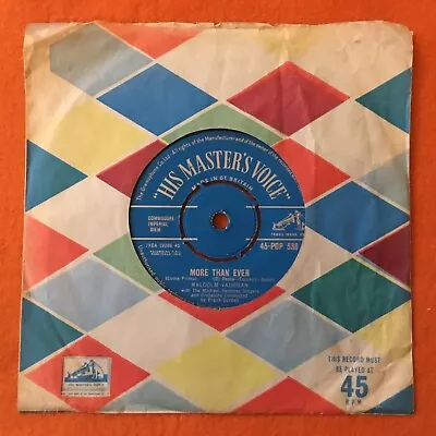 Malcolm Vaughan- A Night To Remember- More Than Ever- HMV Records 7” 1958 • £3.50