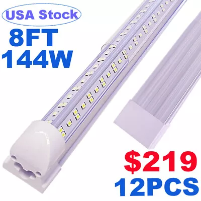 12 Pack T8 8FT Led Tube Light Bulbs 144W 8Foot Linkable Led Shop Light Fixtures • $219.98