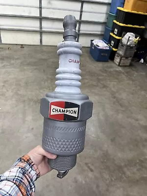 Large 22  Champion Plastic Vintage Antique Advertising Gas Station Spark Plug • $175