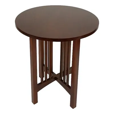 Mission Style Oak End Table 26Wx26Dx28 H Solid Wood In Brown • $244.99