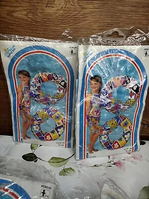 Vintage INTEX The Wet Set Swim Pool Ring Vinyl Flowers Set • $34