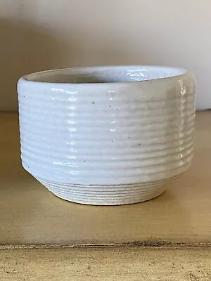 $19.99 • Buy Zanesville Pottery Ribbed Stoneware Modern Homespun Planter #7004 Small Vintage