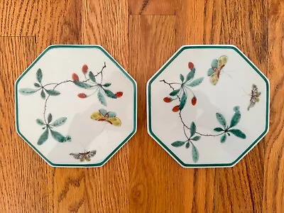 Pair Of Mottahedah Famille Verte Tea Tiles • $105