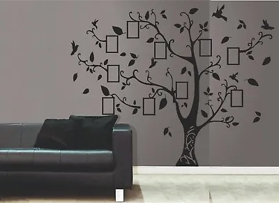 FAMILY TREE WALL ART STICKER DECAL MURAL - 1.5m X 1.8m (5ft Tall X 6ft Wide) • £48.50