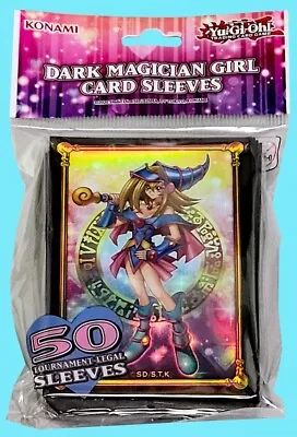 50 KONAMI YUGIOH Official DARK MAGICIAN GIRL CARD SLEEVES NEW Deck Protector Tcg • $15.06