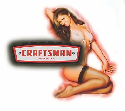 Craftsman Tool Sticker Fire Girl Pinup Sexy Vintage Decal Mechanic Tool Box Usa • $4.85