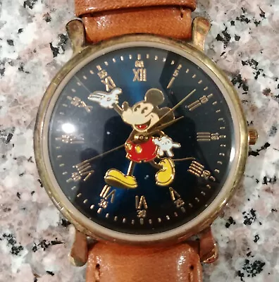 Fossil DS-92 Mans 33MM Colorfull Mickey Mouse Character Watch Lot MINT • $90