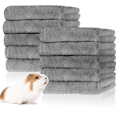 10 Pack Guinea Pig Soft Blankets Rabbit Hamster Fleece Cage Liners Bedding Mats • $15.32