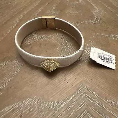 Michael Kors Leather White Bangle Bracelet • $12