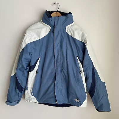 LL Bean Men's 3-In-1 Coat Jacket 2-Zipper Hood Fleece Liner Blue Small O BC3Y • $26.98