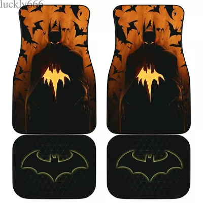 Batman Universal Fit Car Floor Mats Pickup Front / Rear Rugs SUV Rubber Carpets • $54.14