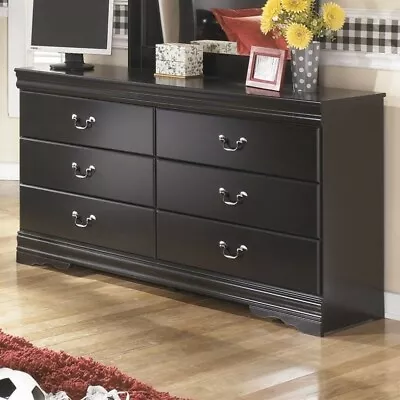 Ashley Furniture Huey Vineyards 6 Drawer Wood Double Dresser In Black • $436.99