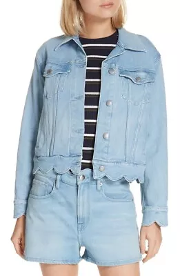 Frame Denim Scalloped Edge Cropped Willoughby Jacket Nwt • $435.97