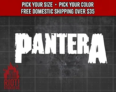 Pantera Logo Decal For Car Band Logo Sticker For Laptop Yeti Death Metal • $5.99