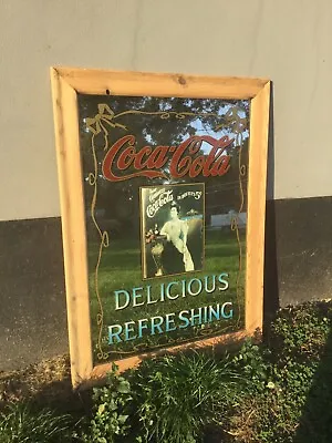 Large Vintage Coca Cola Advertising Pub Mirror • £60