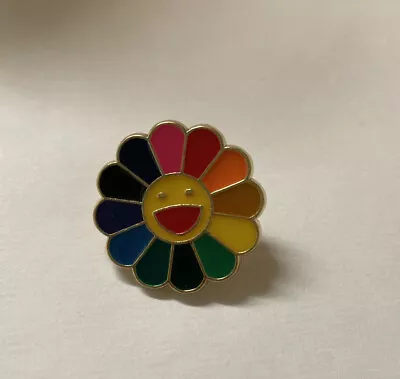 Takashi Murakami Flower Rainbow Pin Badge • £4.50