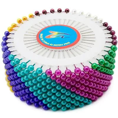 Needlework Faux Pearl Head Pins Plastic Multi-Colour 480-Piece • £3.99