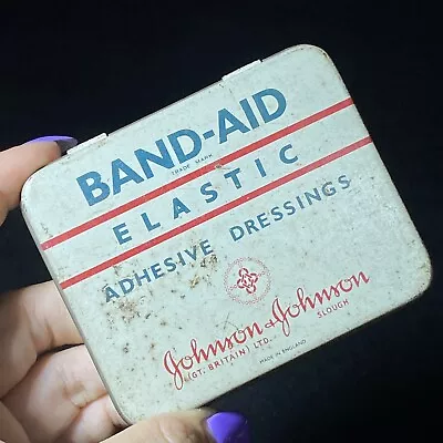 Vintage Band Aid Tin: Waterproof Dressing: Johnson & Johnson Collectible Tin • $20.40