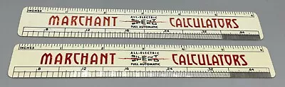 2 Marchant Calculators 1939 & 1940 6  12 Month Calendar Ruler Plastic Flexible • $14.39