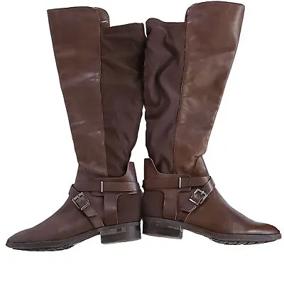 Vince Camuto Women's Paton Leather Riding Boots Brown Size 8.5 • $41.61