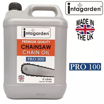 5 Litre Chainsaw Chain Oil Intagarden Pro 100 Inta008 5l Iso 100 • £17.99