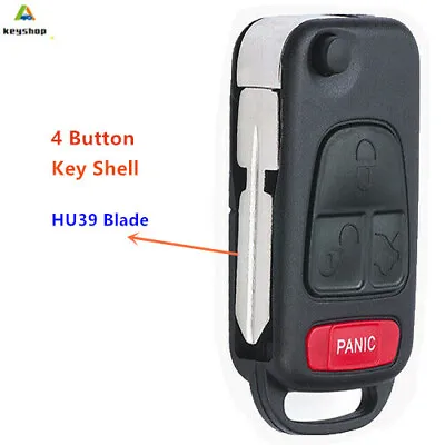 For Mercedes Benz ML M S CL Remote Car Key Shell Case Fob 4Btn HU39 Blade Uncut • $8.19